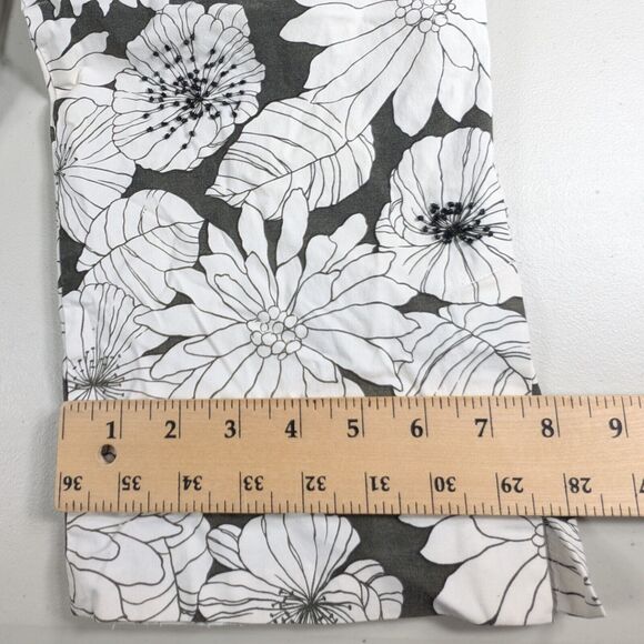Gap Pants Womens Size 14 Black White Floral Pattern Stretch Pants - Picture 5 of 7